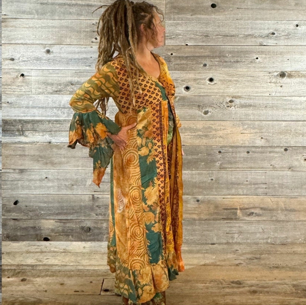 183 Jayli Jaypuri Patchwork Long Duster - Retail … - image 2